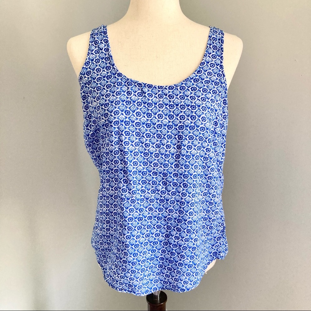 Old Navy Blue Tie-Dye Patterned Sleeveless Tanktop M